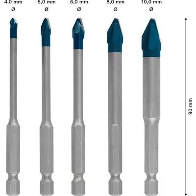 BORRSET HEX HARDCERAMIC 4-10MM 5ST - 007835261