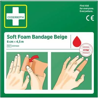BANDAGE SOFT FOAM BEIGE 6CM 4,5M - 008081240