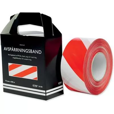 AVSPÄRRNINGSBAND RÖD/VIT 500M - 007010017
