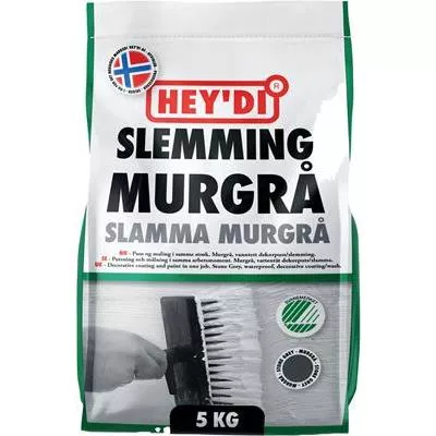 DEKORPUTS SLAMMA MURGRÅ 5KG - 008806432