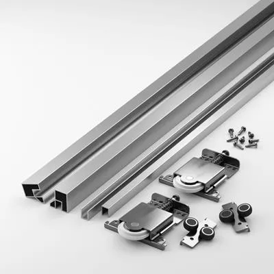 Skjutdörrsram med hjul - 008621644