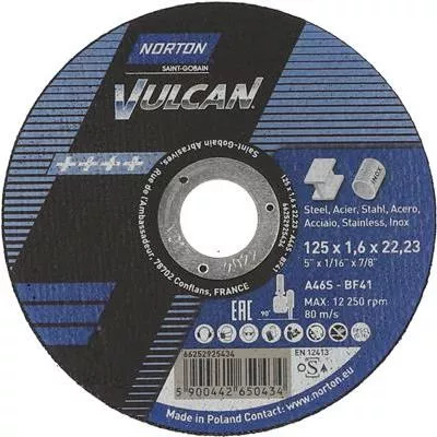 KAPSKIVA VULCAN T41 125X1,6X22 - 007802970