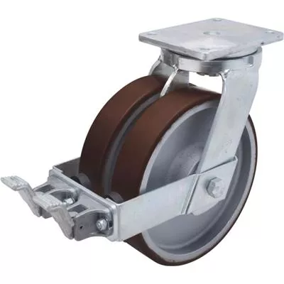Bromsat dubbelhjul med fästplatta - 006336447