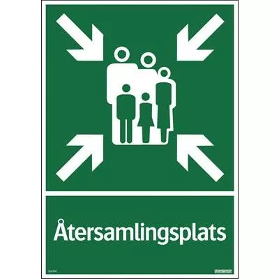 SKYLT ÅTERSAMLINGSPLATS AL 297X420 - 008180091