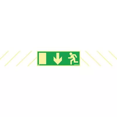 SKYLT UTRYMNING PIL NER 800X105MM - 005581171