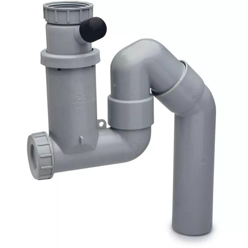 DISKBÄNKSVATTENLÅS ENKEL GRÅ