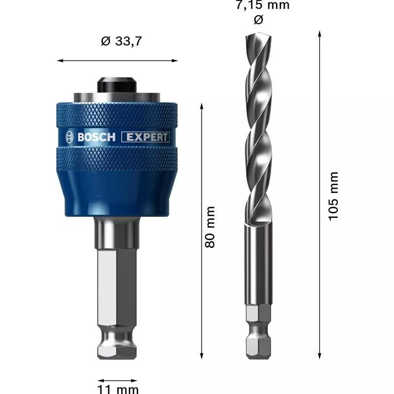 ADAPTERSET HSS-G 8,7MM 7,15X105MM