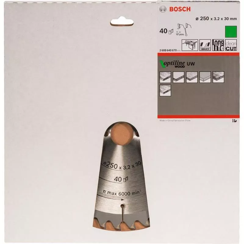 CIRKELSÅGKLINGA STAT 250X30MM 40T