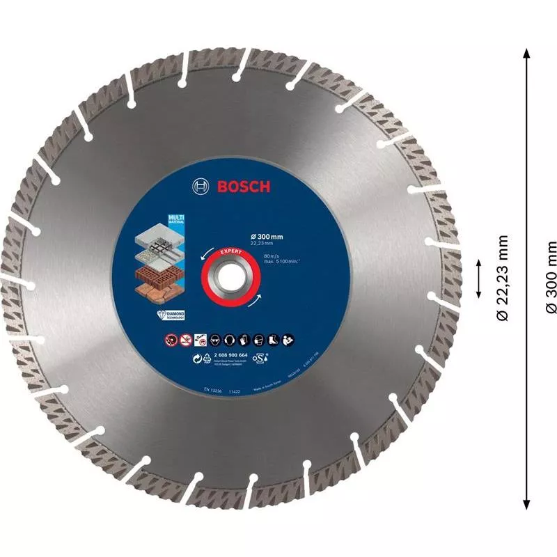 DIAMANTSKIVA MULTI 300X22,23MM