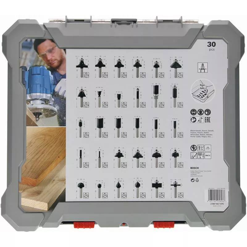 FRÄSSTÅLSET HM MIXED 8MM 30ST