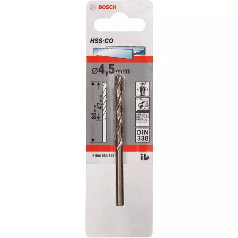 METALLBORR HSS-CO S 4,5X80MM 5ST