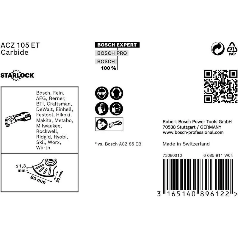 SÅGBLAD ACZ105ET MULTIMATERIAL 5ST