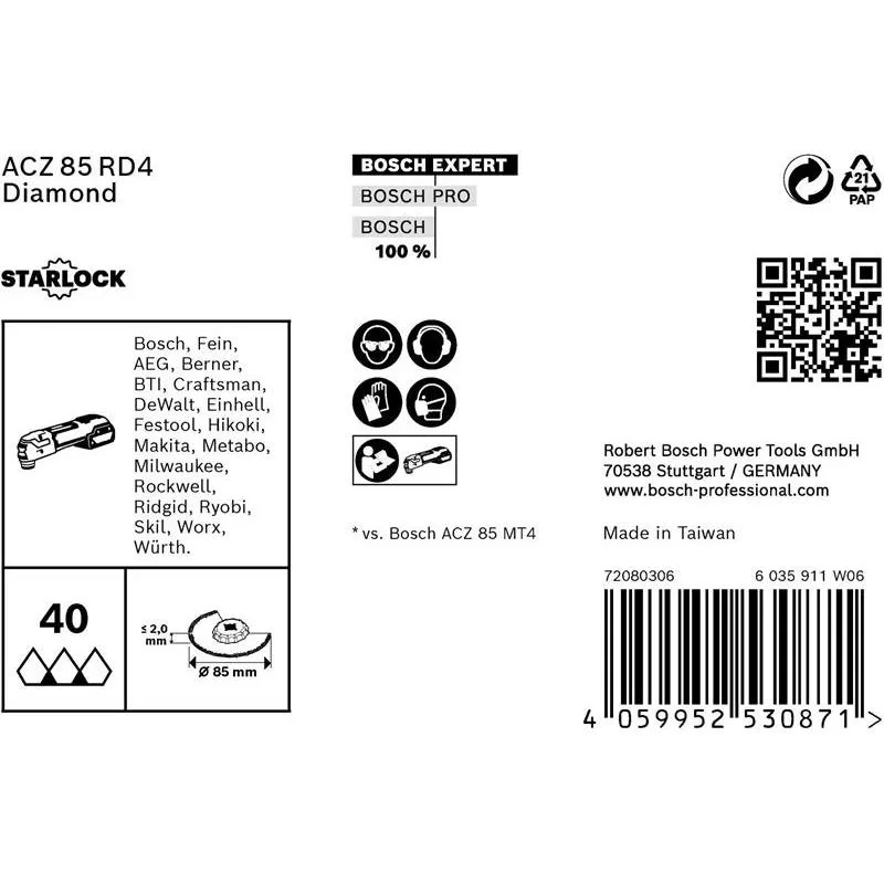 SÅGBLAD ACZ85RD4 DIAMANT 10ST