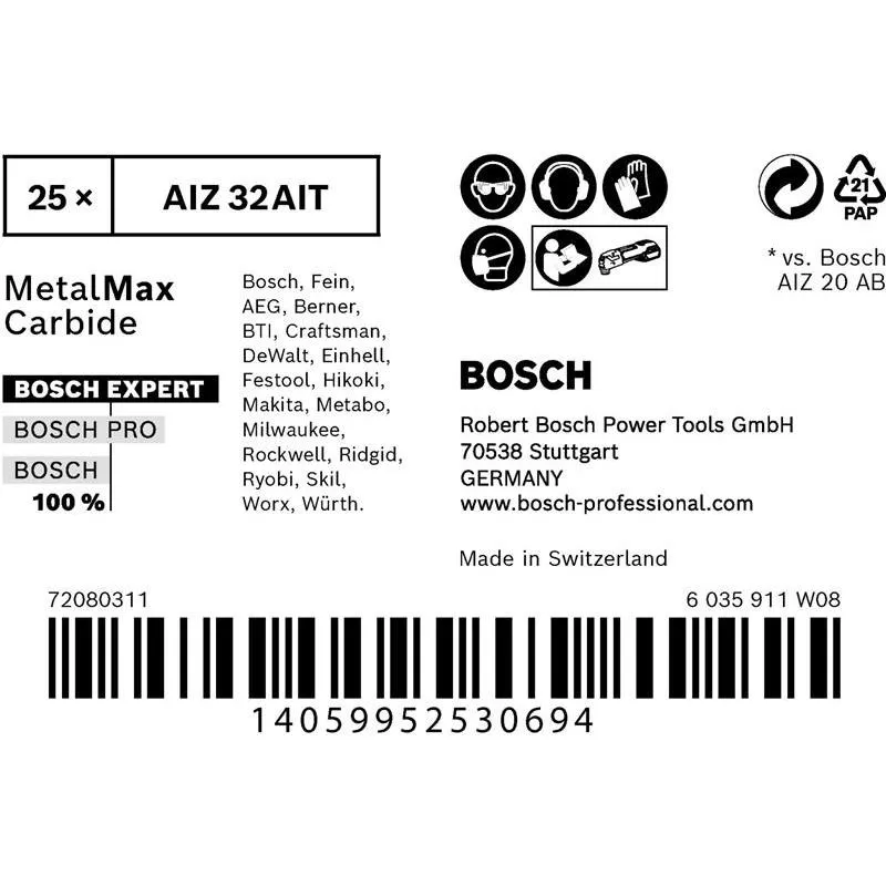 SÅGBLAD AIZ32AT METALLMAX BULK