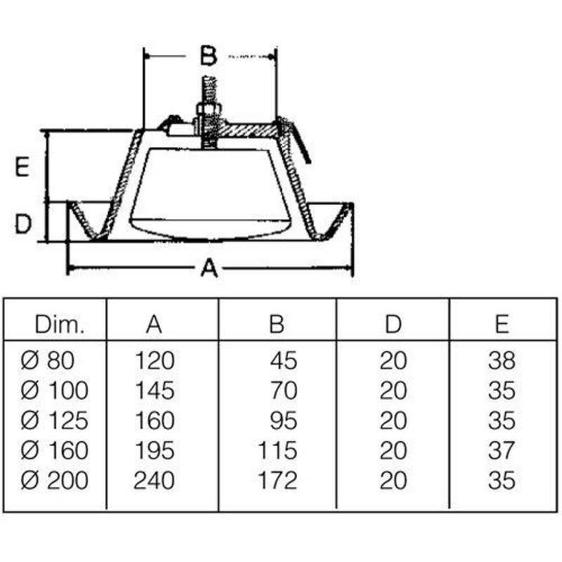 FRÅNLUFTSVENTIL 100 FLEXIT PLAST