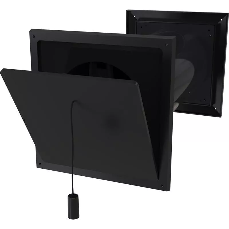 FRISKLUFTSVENTIL 125K FLEXIT SVART