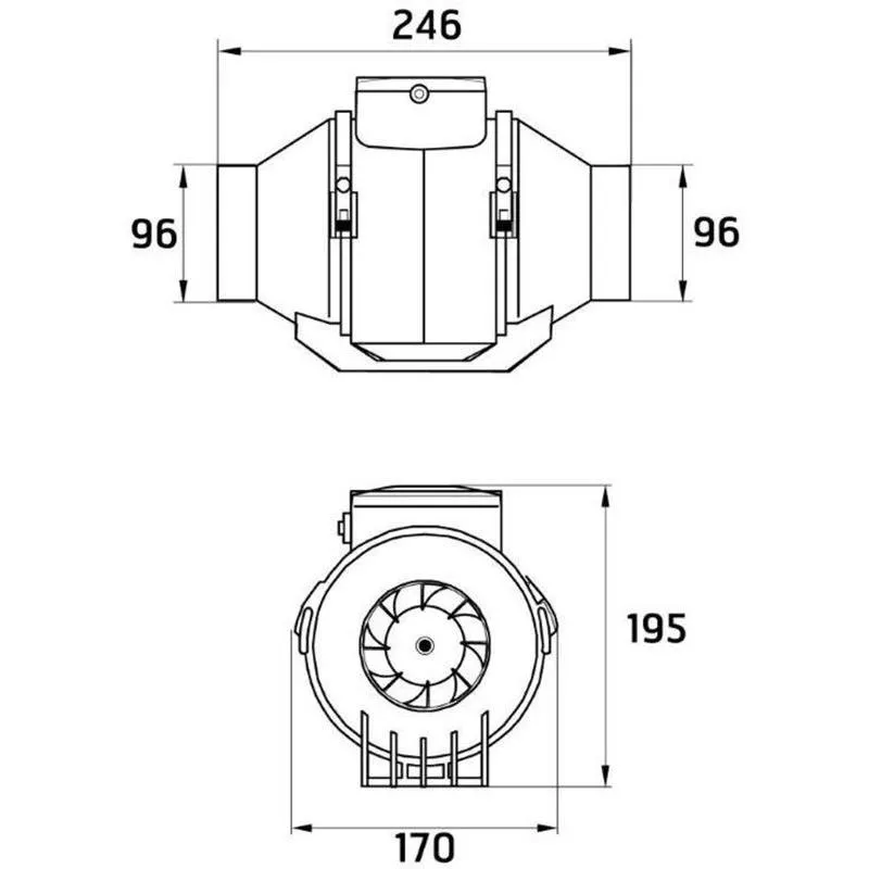 KANALFLÄKT 100 DF FLEXIT D100MM