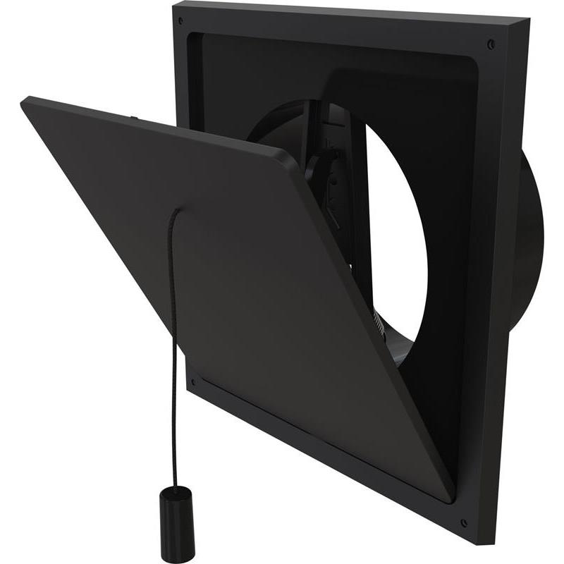 KLAFFVENTIL 125K FLEXIT SVART MED