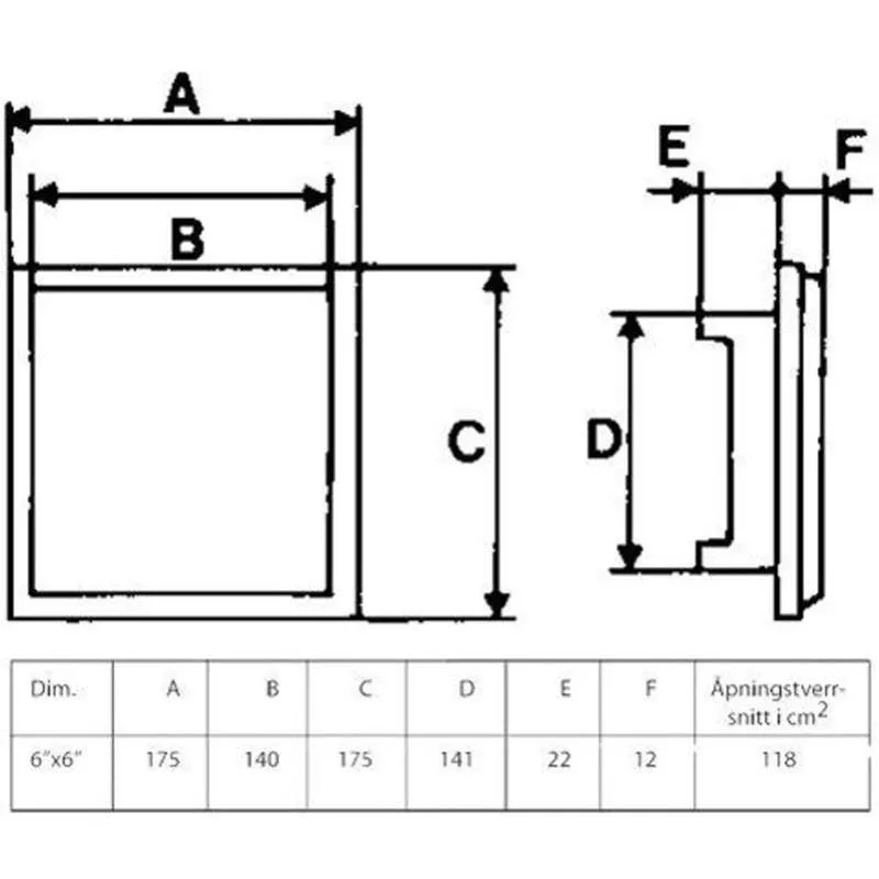 KLAFFVENTIL FLEXIT OBEHANDLAD FURU