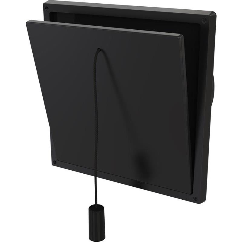 KLAFFVENTIL FLEXIT SVART MED RUND