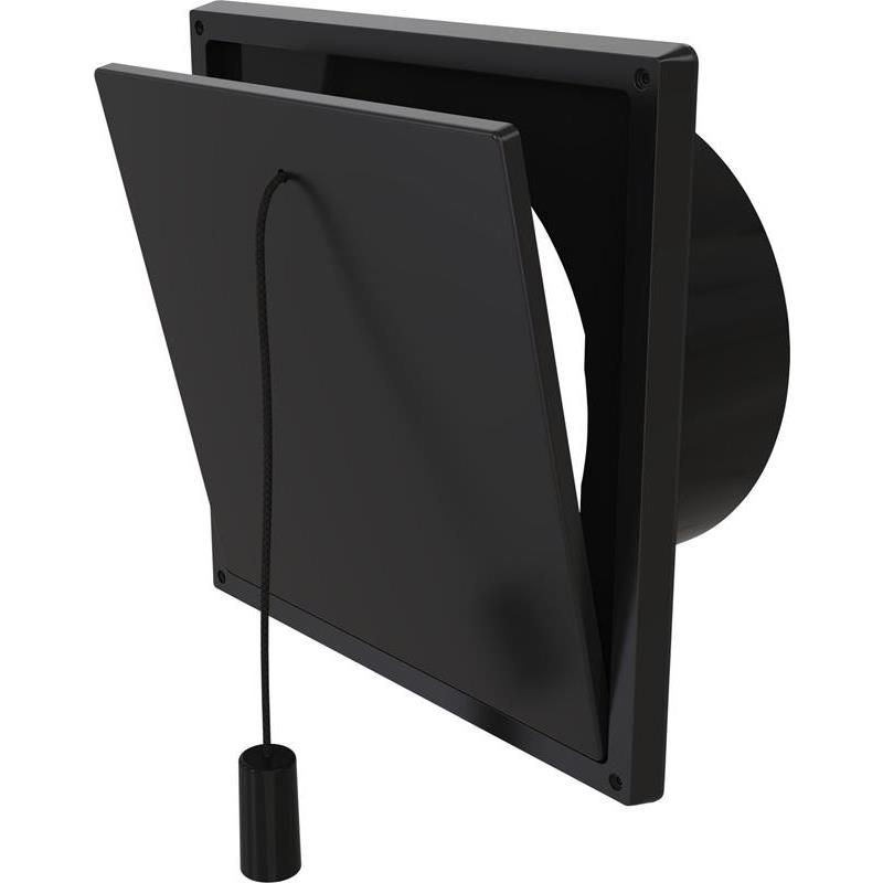 KLAFFVENTIL FLEXIT SVART MED RUND