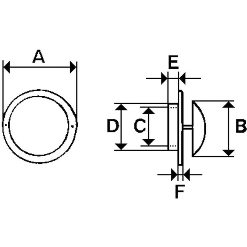 TALLRIKSVENTIL RUND KARM FLEXIT