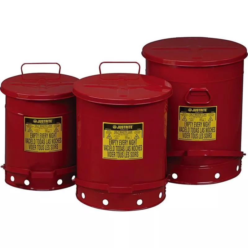 AVFALLSBEHÅLLARE STÅL RÖD DIAM