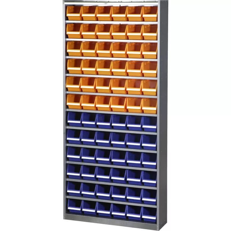 BACKSKÅP 11 HYLL GRÅ RAL 7035