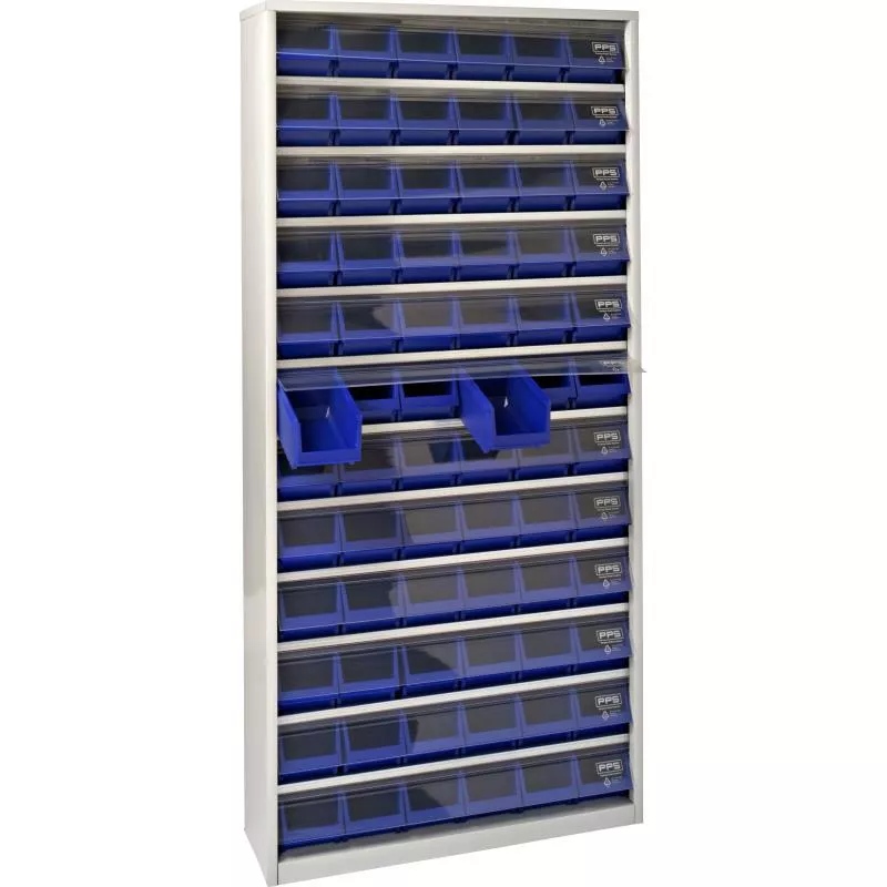 BACKSKÅP 11 HYLL GRÅ RAL 7035