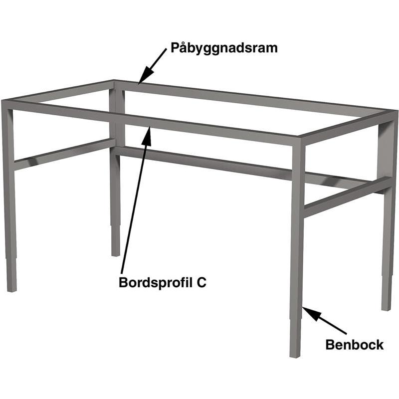 BORDSPROFIL GRÅ RAL7037