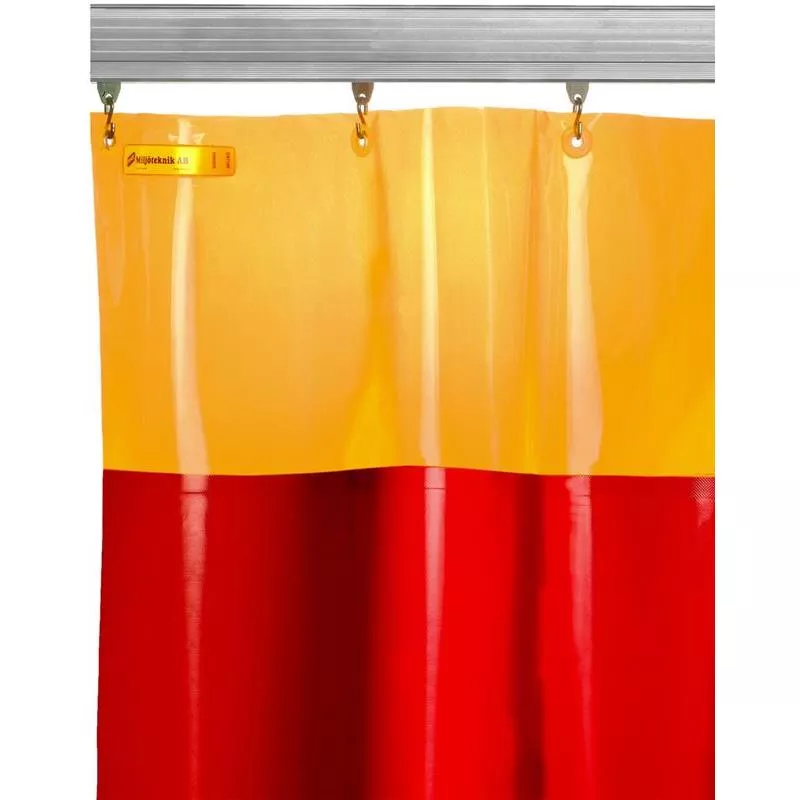 DRAPERI KOMBI GULTRANSP/RÖD