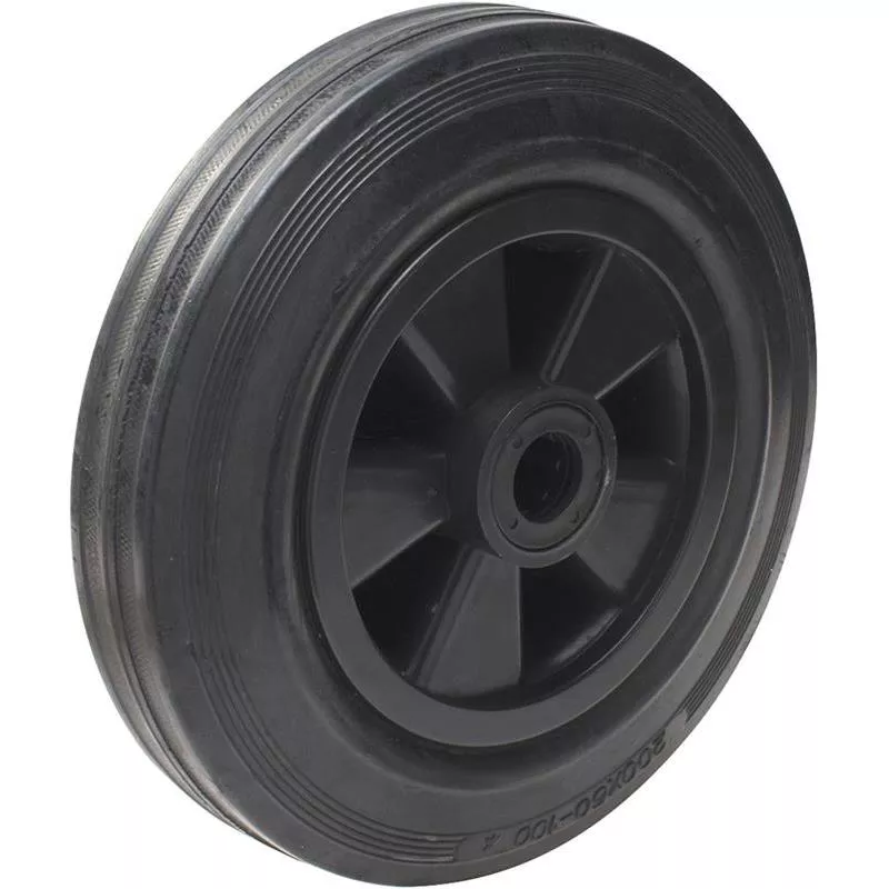 HJUL SVART GUMMI PÅ PLASTFÄLG