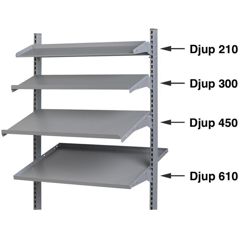 HYLLPLAN GRÅ RAL7037