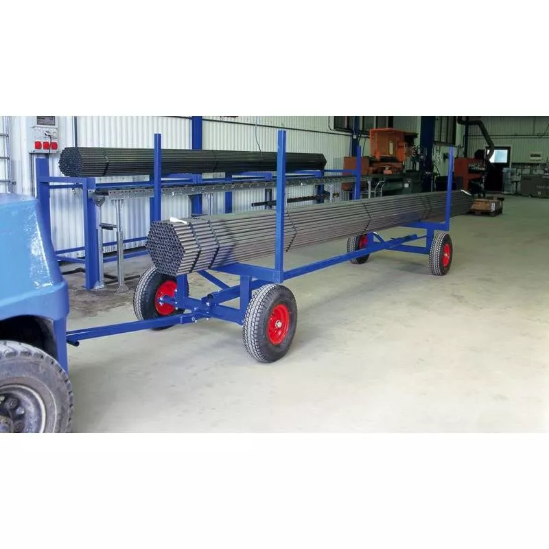 LÅNGGODSVAGN BLÅ BELASTNING