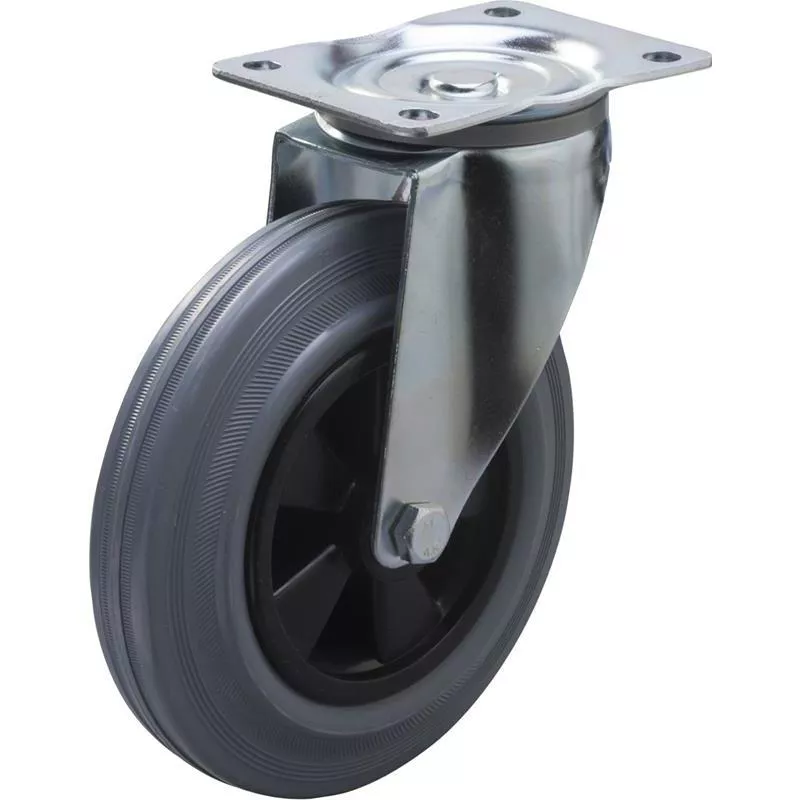 LÄNKHJUL MED FÄSTPLATTA GRÅ