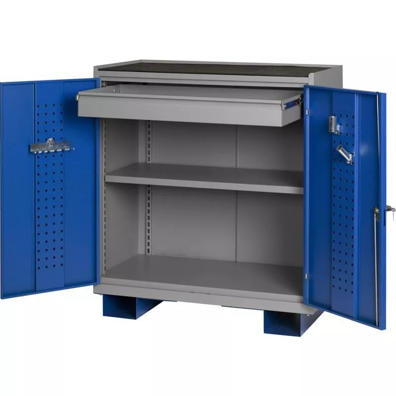 MASKINSKÅP GRÅ RAL7037 BLÅ