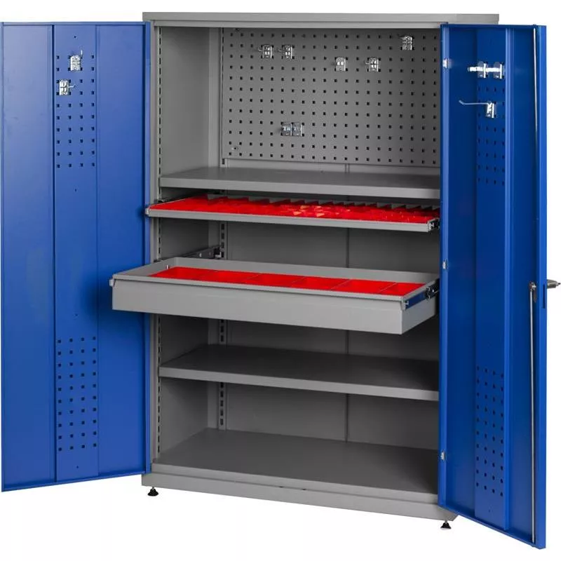 MASKINSKÅP GRÅ RAL7037 BLÅ