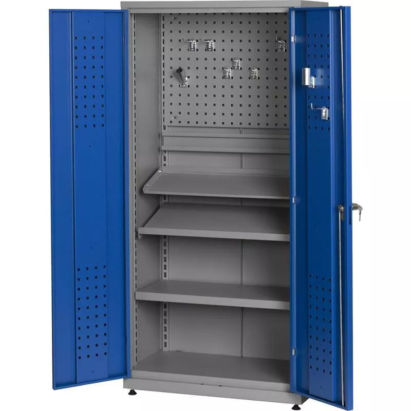 MASKINSKÅP GRÅ RAL7037 BLÅ