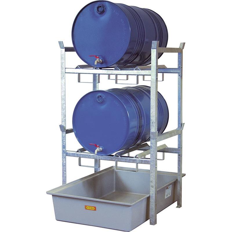 MILJÖHYLLA 2 FAT GALVAT STÅL