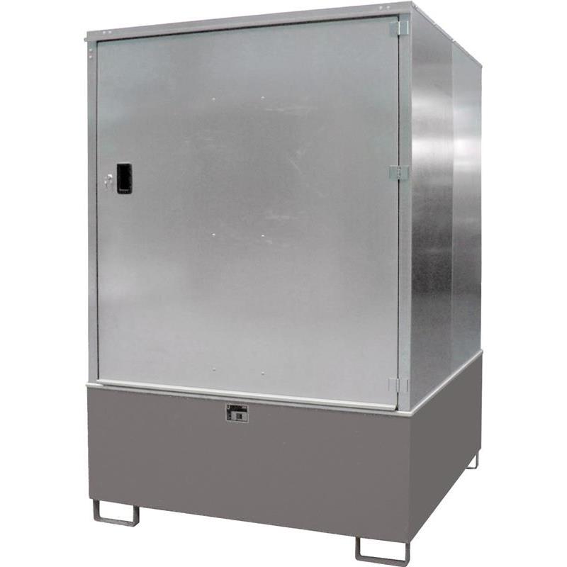 MILJÖSKÅP 4 FAT STÅL