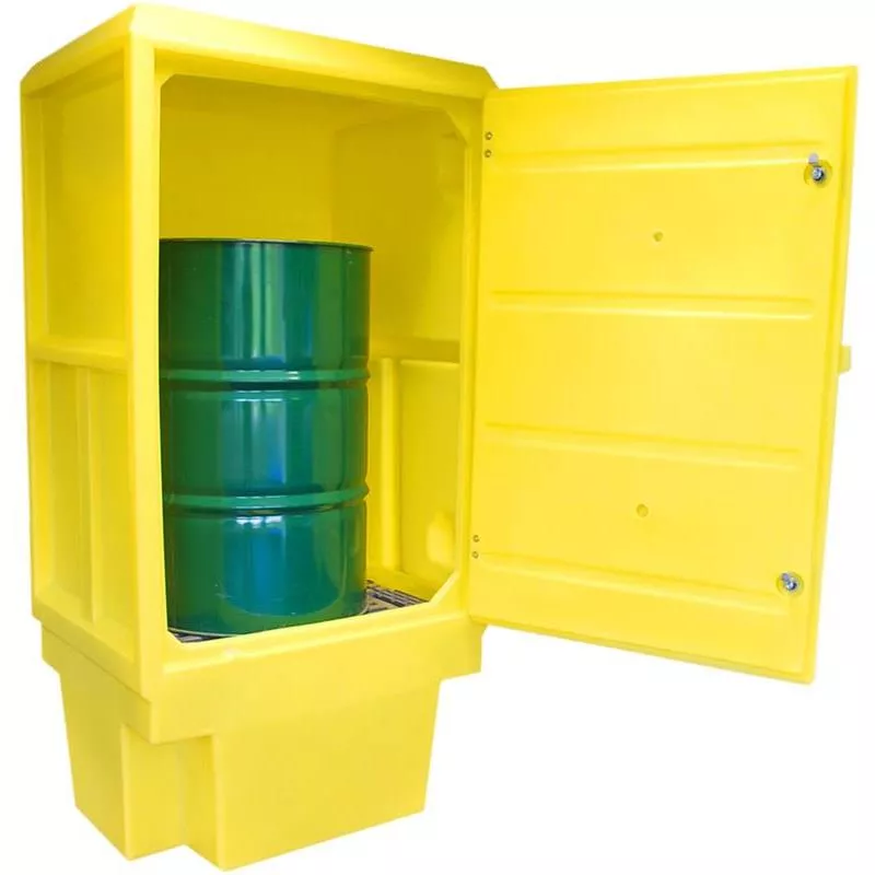 MILJÖSKÅP FÖR 1 FAT POLYETYLEN