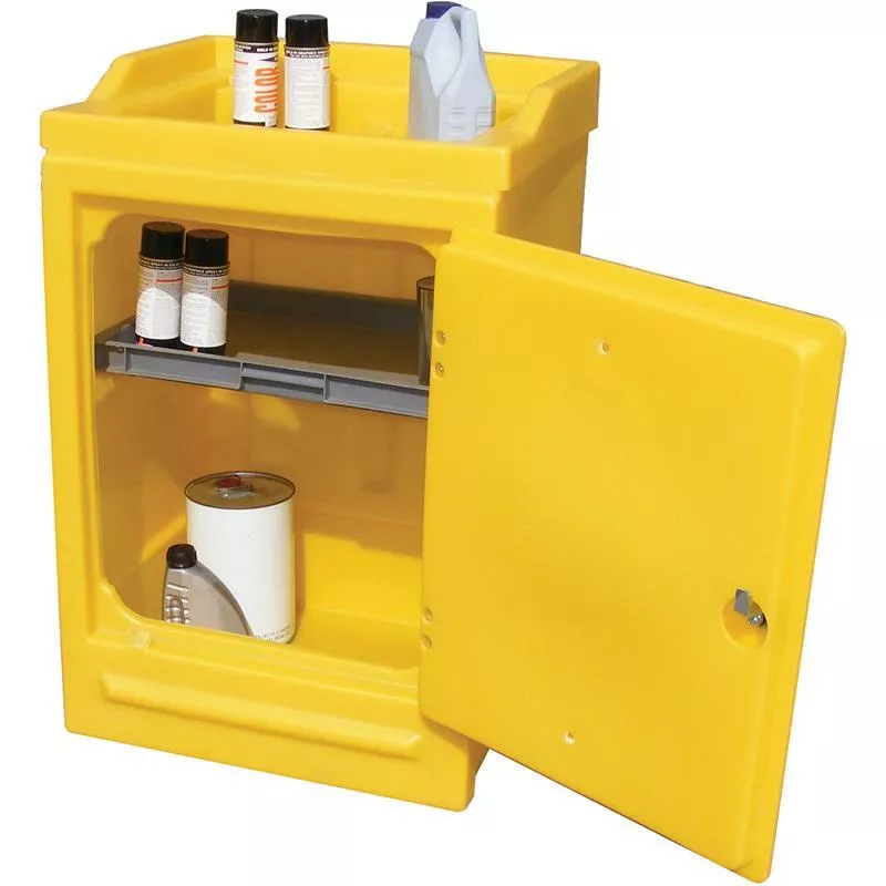 MILJÖSKÅP LÅS 1HYLLA POLYETYLE