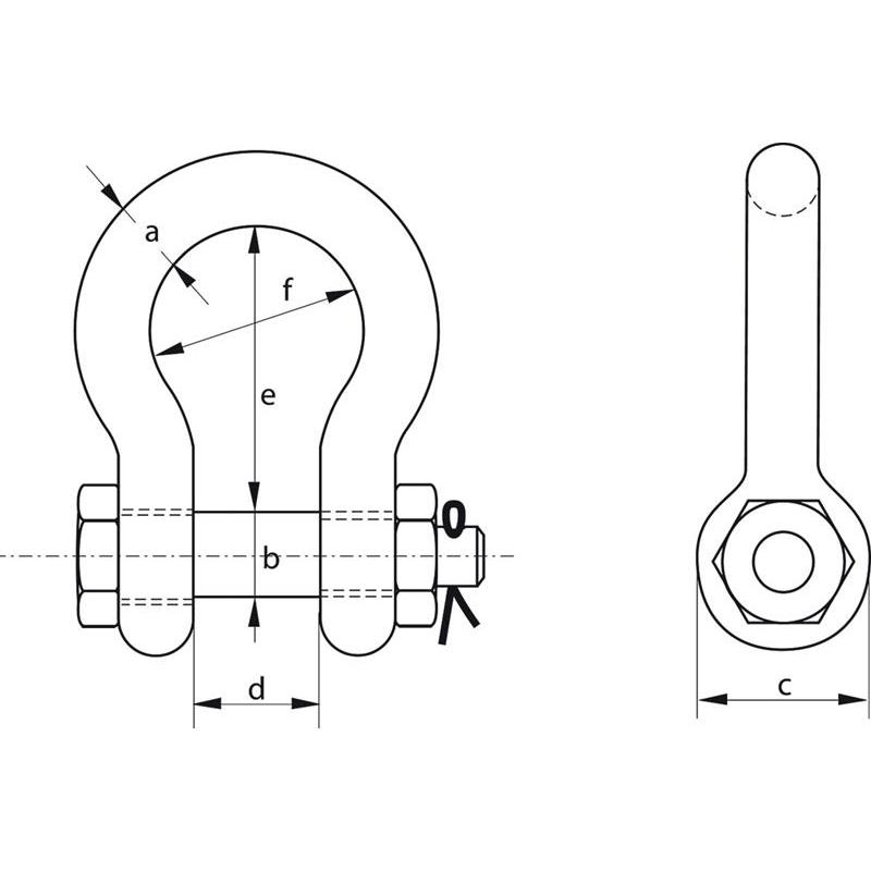 SCHACKEL LYR BULT YELLOW PIN