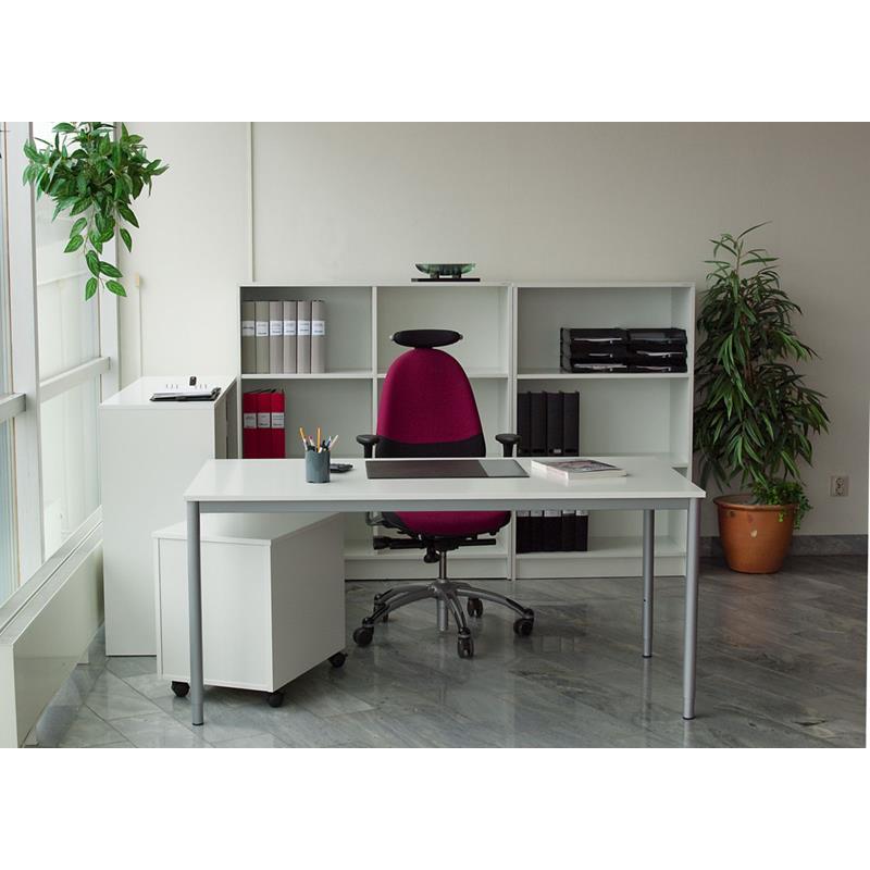 SKRIVBORD VIT/GRÅ LAMINAT