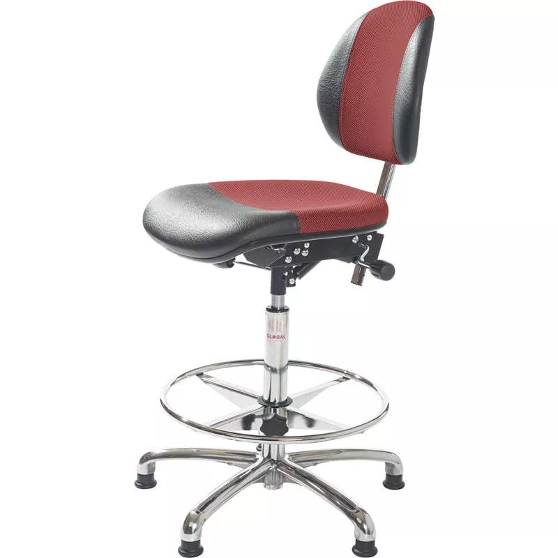 STOL VERKSTAD DUO SVART/RÖD