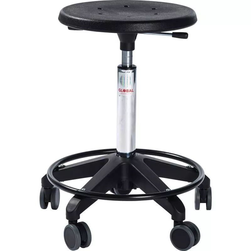 TABURETT MED HJUL PU