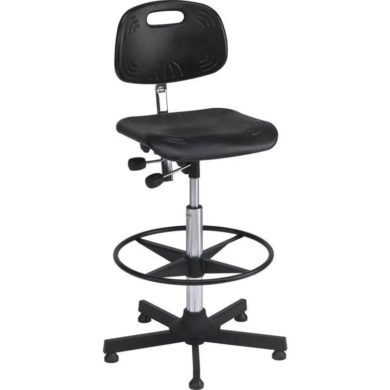 VERKSTADSSTOL PU SVART