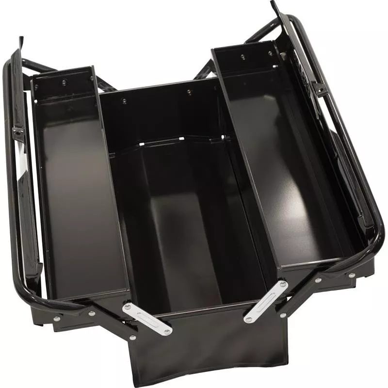 VERKTYGSLÅDA PLÅT 3-FACK SVART