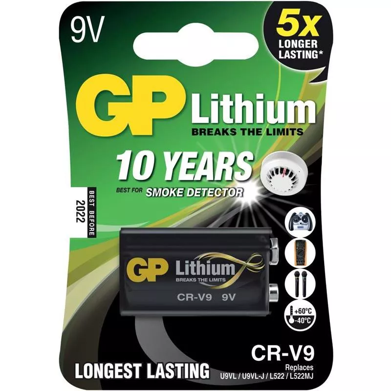 BATTERI LITHIUM GP 9V