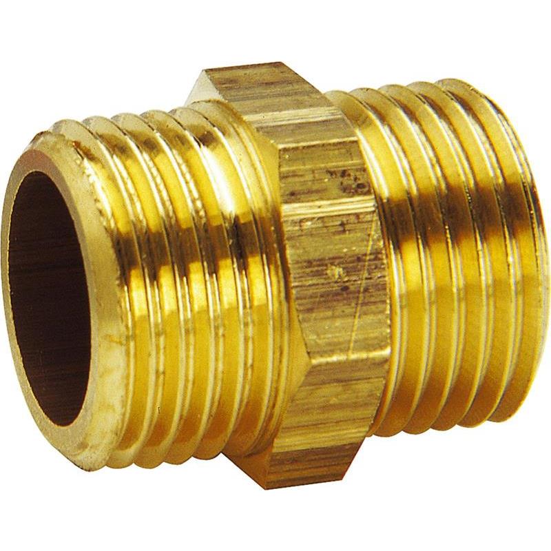 DUBBELNIPPEL GRUNDA MÄSSING G1 1/4